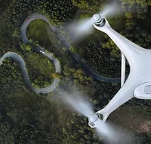 Aerial View of a Drone